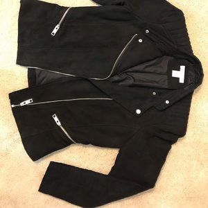 Womens H&M black suede jacket